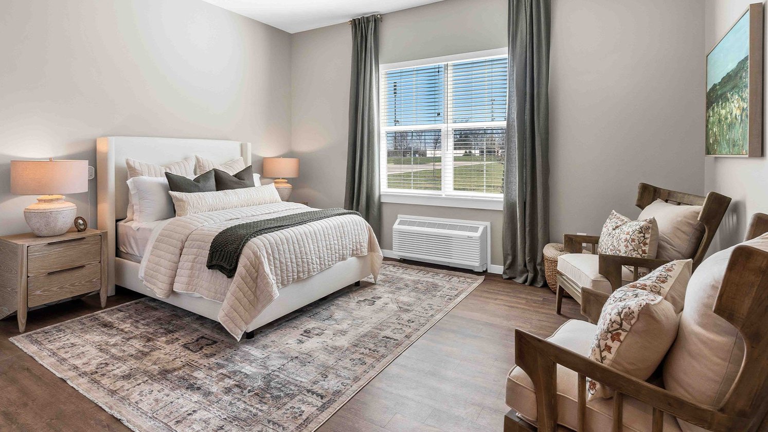 Bedroom of senior apartment at Cedarhurst of Wentzville