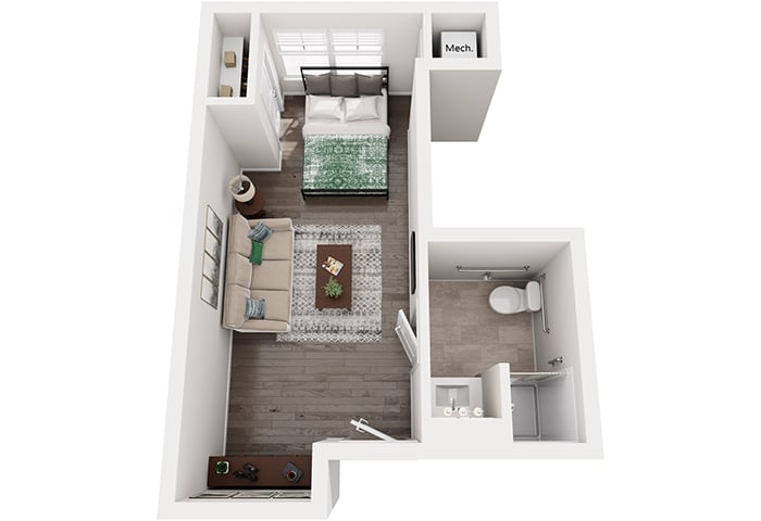 Cedarhurt of Yorkville - Memory Care Private Suite Floor Plan