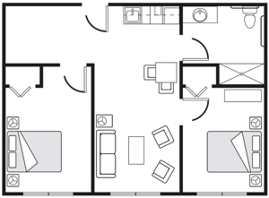 Cedarhurst Memory Care of Moline Two Bedroom
