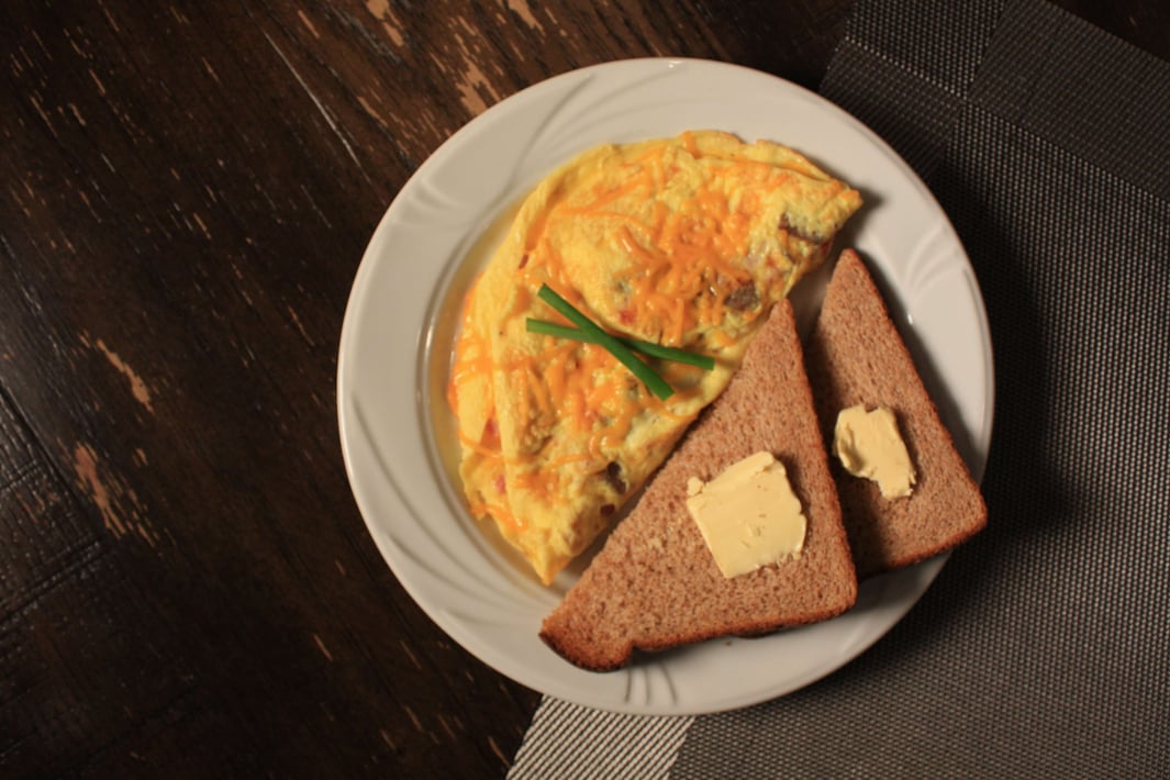 Crafted by Cedarhurst omelette and toast