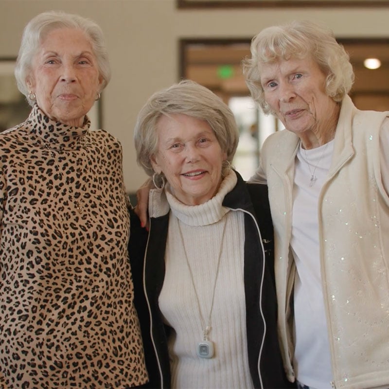 Senior women looking at the camera