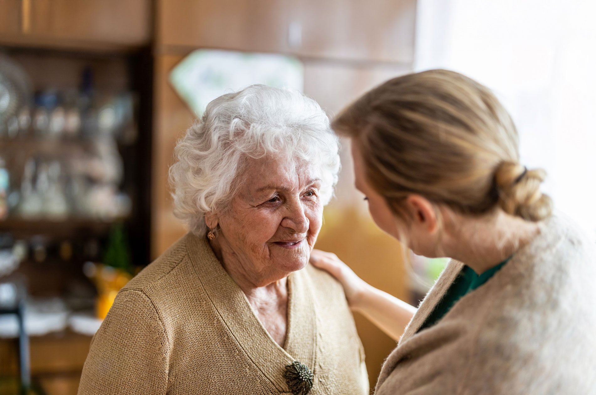 Assisted living senior resident