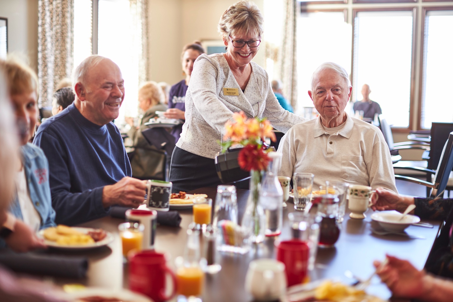 Breakfast with seniors