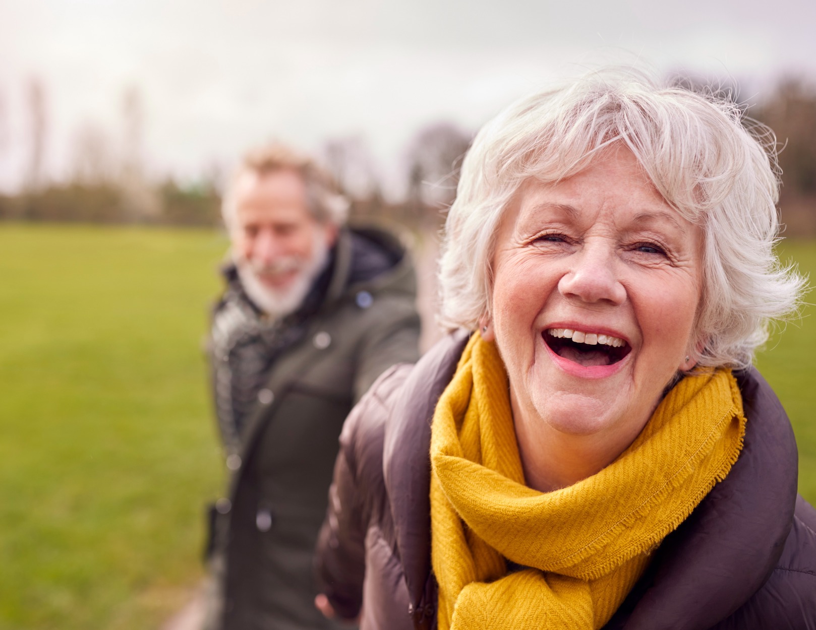 Loving Senior Couple Enjoying Autumn