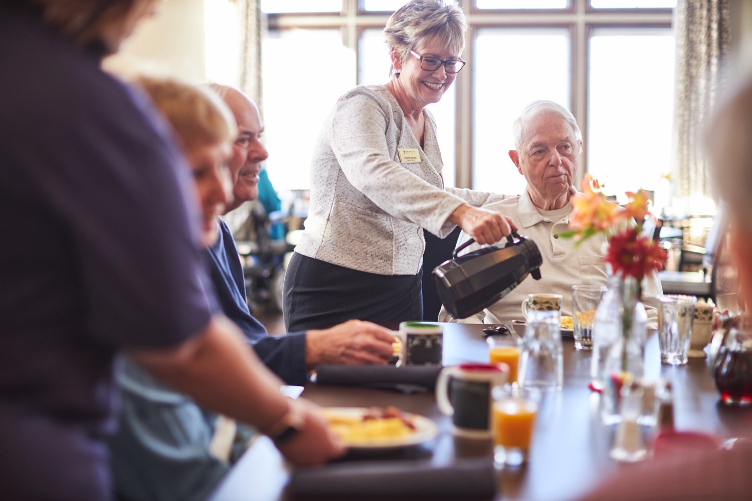 resident Gathering In Dining Room