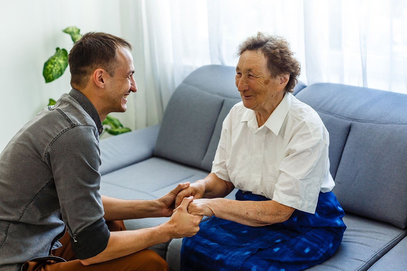 caregiver with senior woman