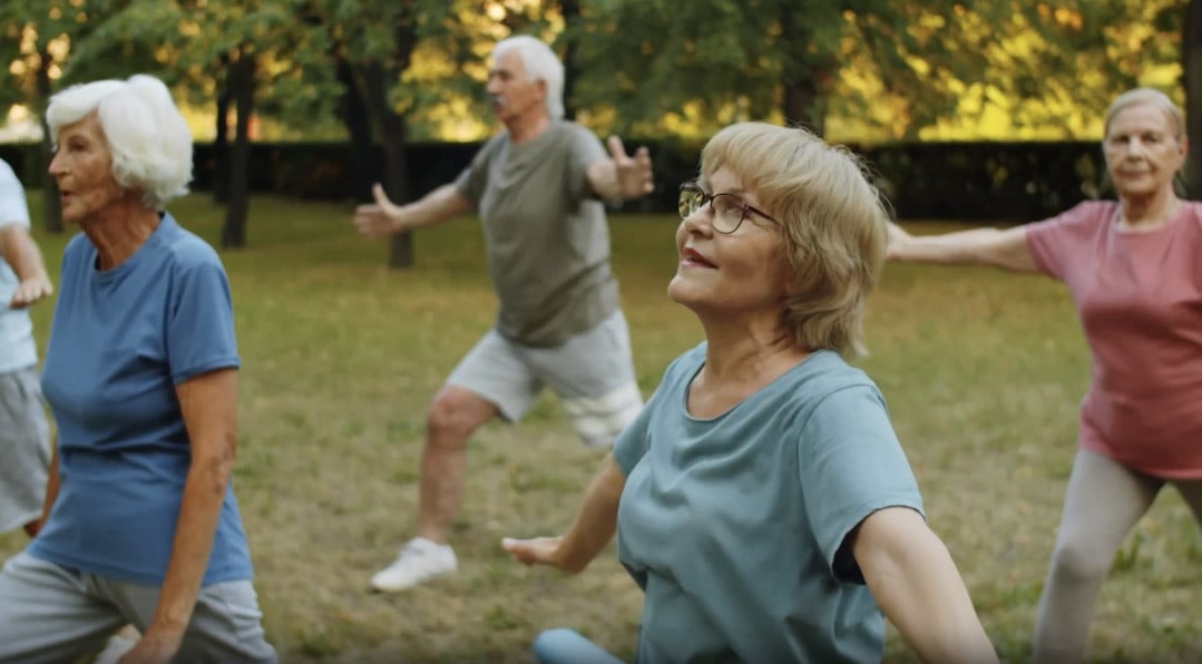 seniors in exercise class